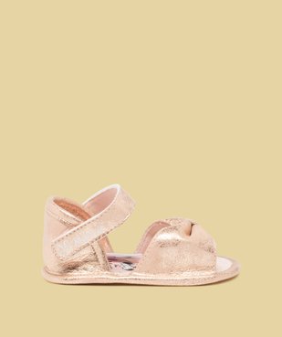 Sandales de naissance bébé fille métallisées - Minnie vue1 - MINNIE - GEMO