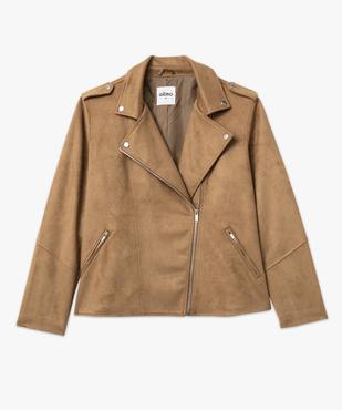 Blouson esprit biker en suédine femme grande taille vue4 - GEMO (G TAILLE) - GEMO