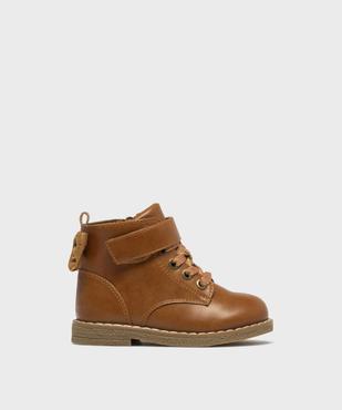 Boots zippées à lacets pailletées et nœud bébé fille vue1 - LOVELY WINGS - GEMO
