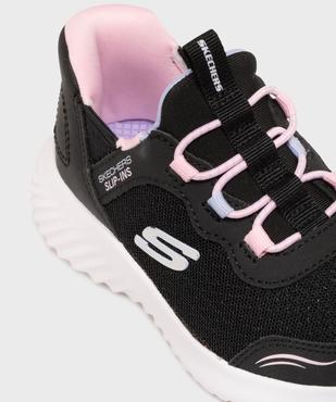 Baskets en toile pailletée faciles à enfiler fille - Skechers vue6 - SKECHERS - GEMO