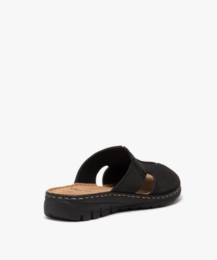 Mules femme confort unies à bandeau ajouré et semelle compensée vue4 - GEMO (CONFORT) - GEMO