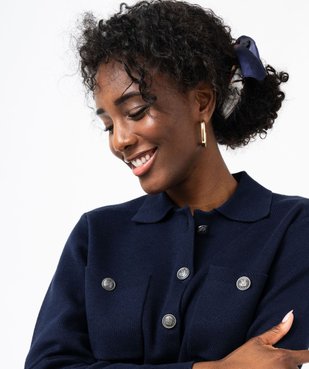Gilet avec col carré et boutons fantaisie femme vue2 - GEMO(FEMME PAP) - GEMO