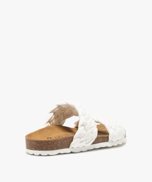 Mules femme à talon plat et brides tressées rembourrées vue4 - GEMO (CASUAL) - GEMO