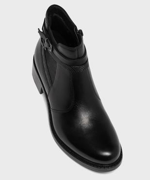 Bottines femme dessus en cuir avec détails fantaisie et à zip - Tanéo vue5 - TANEO GEMO FOR GOOD - GEMO