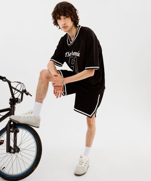 Bermuda de sport avec bandes contrastantes homme vue2 - GEMO (HOMME) - GEMO