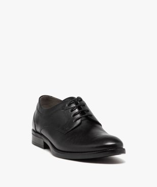 Derbies homme dessus en cuir uni à lacets ronds - Taneo vue2 - TANEO - GEMO