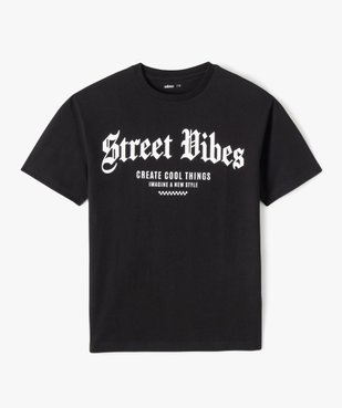 Tee-shirt à manches courtes avec inscription streetwear garçon vue1 - GEMO 4G GARCON - GEMO