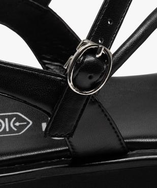 Sandales femme unies à semelle plateforme et bride drapée vue6 - GEMO (CASUAL) - GEMO