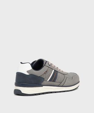 Baskets basses multitextures homme - Urban Steps vue4 - URBAN STEPS - GEMO