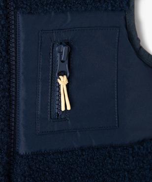 Gilet sans manches en maille sherpa bébé garçon vue3 - GEMO(BEBE DEBT) - GEMO