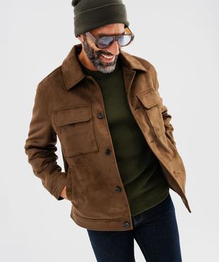 Blouson en suédine homme vue1 - GEMO (HOMME) - GEMO