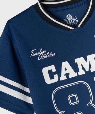 Tee-shirt manches courtes en maille sport garçon - Camps United vue2 - CAMPS - GEMO