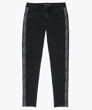 Jeans femme skinny finition frangée à bandes imprimées python vue4 - FOLLOW ME - GEMO