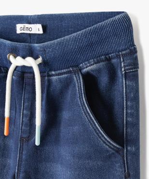 Bermuda en denim avec ceinture en bord-côte garçon vue2 - GEMO (ENFANT) - GEMO