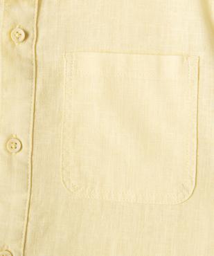 Chemise à manches courtes en lin et coton garçon vue2 - GEMO (ENFANT) - GEMO