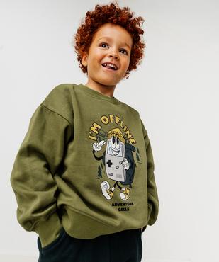Sweat en molleton gratté doux imprimé devant garçon vue1 - GEMO (ENFANT) - GEMO