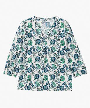 Tee-shirt femme à manches 3/4 avec décolleté en V vue4 - GEMO 4G FEMME - GEMO