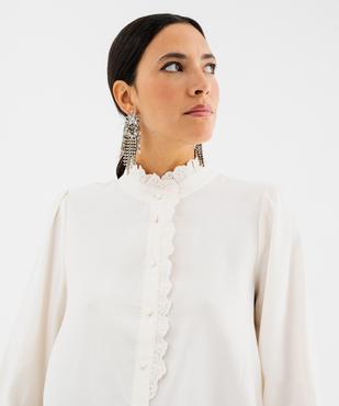 Chemise fluide col montant femme vue1 - GEMO(FEMME PAP) - GEMO