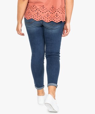 Jean de grossesse coupe slim avec bandeau taille haute - Maternité grande taille vue3 - GEMO (MATER) - GEMO