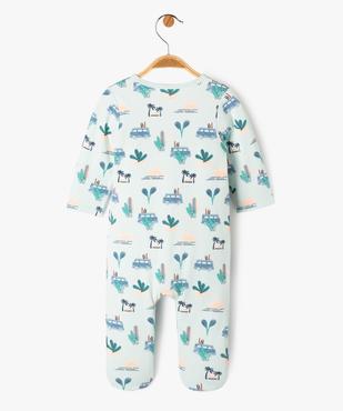 Pyjama dors-bien fermeture devant avec motifs palmiers bébé vue4 - GEMO 4G BEBE - GEMO
