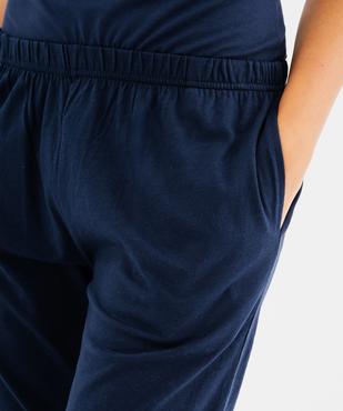 Pantalon de pyjama imprimé avec bas élastiqué femme vue2 - GEMO 4G FEMME - GEMO