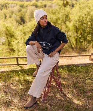 Pantalon wide leg cropped avec ceinture femme - LuluCastagnette vue4 - LULUCASTAGNETTE - GEMO