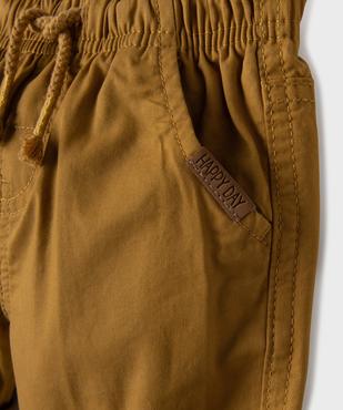 Bermuda en coton avec taille ajustable bébé garçon vue2 - GEMO(BEBE DEBT) - GEMO