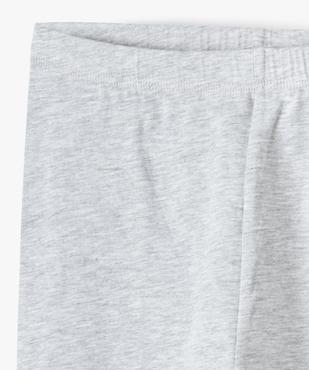 Legging long uni en coton fin fille vue2 - GEMO 4G FILLE - GEMO