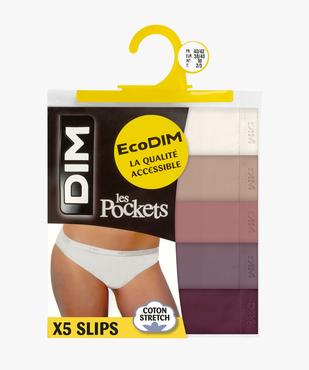 Culottes en coton stretch femme (lot de 5) - Les Pockets Eco Dim vue4 - DIM - GEMO