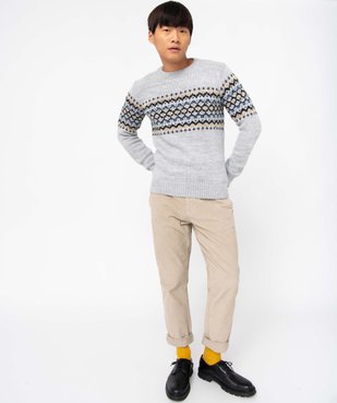 Pull de Noël homme motif jacquard vue5 - GEMO (HOMME) - GEMO