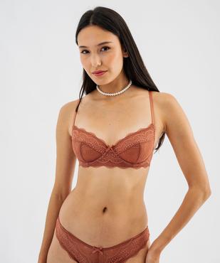 Soutien-gorge à armatures forme corbeille en dentelle vue2 - GEMO(HOMWR FEM) - GEMO
