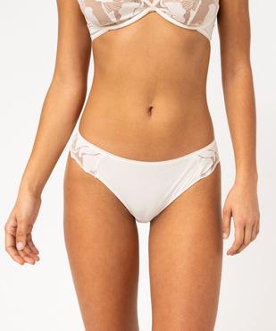 Culotte microfibre avec dos en dentelle femme vue1 - GEMO(HOMWR FEM) - GEMO