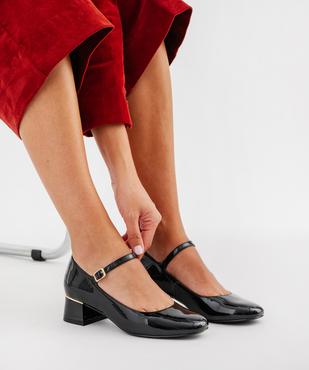 Escarpins vernis à talon large et bride femme - Valentina Baldano vue7 - VALENTINA BALDA - GEMO