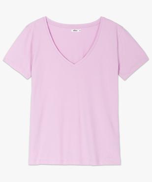 Tee-shirt femme à col V et manches courtes vue4 - GEMO(FEMME PAP) - GEMO