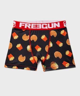 Boxer en microfibre imprimé fast food décalé garçon - Freegun vue1 - FREEGUN - GEMO