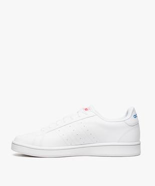 Baskets homme à lacets bandes bicolores - Adidas Grand Court Base vue3 - ADIDAS - GEMO