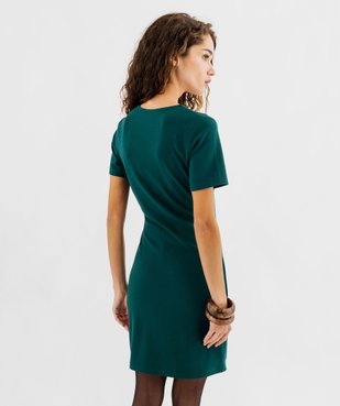 Robe à manches courtes effet drapé femme vue3 - PREMIER PRIX BY GEMO - GEMO