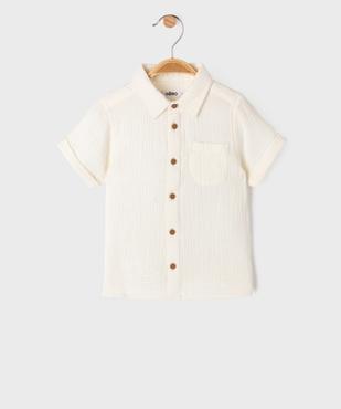 Chemise en gaze de coton à manches courtes bébé garçon vue1 - GEMO(BEBE DEBT) - GEMO