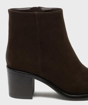 Boots zippées en suédine à talon haut et large femme - Valentina Baldano vue6 - VALENTINA BALDA - GEMO