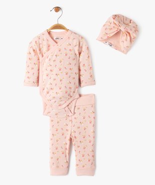 Ensemble naissance évolutif 3 pièces  : body, legging et bonnet vue1 - GEMO(BB COUCHE) - GEMO