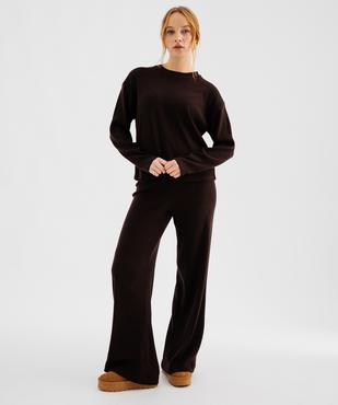 Pantalon wide leg maille femme vue4 - GEMO(FEMME PAP) - GEMO