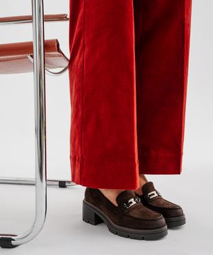 Mocassins avec bijou métallique sur semelle crantée femme - Valentina Baldano vue7 - VALENTINA BALDA - GEMO