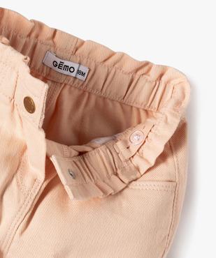 Pantalon en coton avec taille ajustable bébé fille vue2 - GEMO 4G BEBE - GEMO