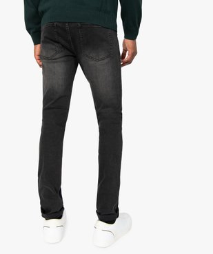 Jean homme skinny délavé avec plis sur les hanches vue3 - GEMO (HOMME) - GEMO