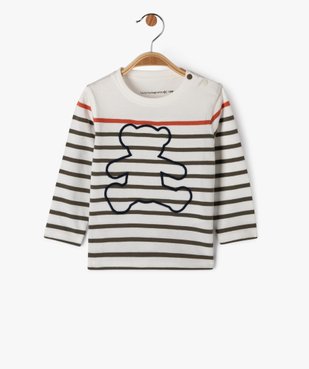Tee-shirt manches longues à rayures bébé garçon - LuluCastagnette vue1 - LULUCASTAGNETTE - GEMO