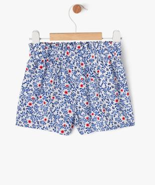 Short fluide à motifs fleuris bébé fille vue3 - GEMO 4G BEBE - GEMO