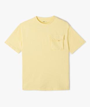 Tee-shirt garçon en coton flammé à manches courtes et poche poitrine vue1 - GEMO (JUNIOR) - GEMO