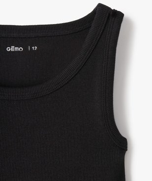 Débardeur en maille côtelée coupe courte fille vue4 - GEMO 4G FILLE - GEMO