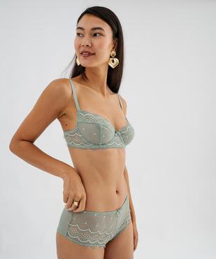 Soutien-gorge à armatures forme corbeille en dentelle vue3 - GEMO(HOMWR FEM) - GEMO