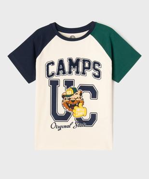 Tee-shirt manches courtes tricolore garçon - Camps United vue1 - CAMPS GEMO FOR GOOD - GEMO